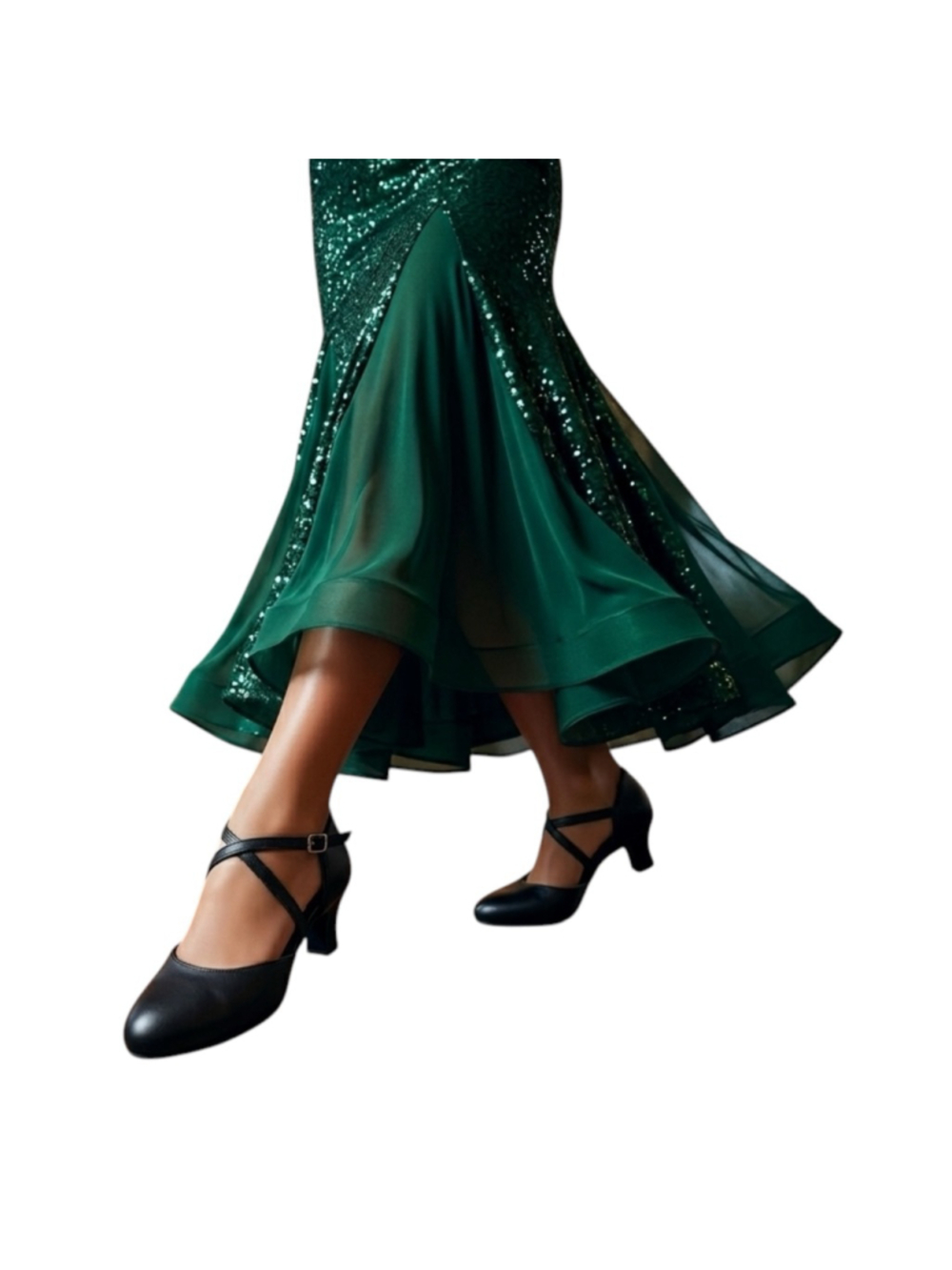 MSMAX Black Ballroom Dance Shoes Mary Jane Heels Size 40 Practice Latin Swing